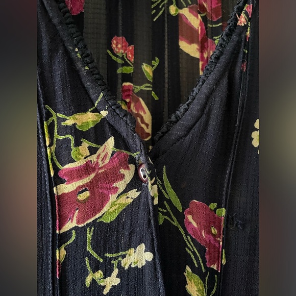 Vintage April Cornell Floral Sheer Midi Dress - Picture 14 of 16